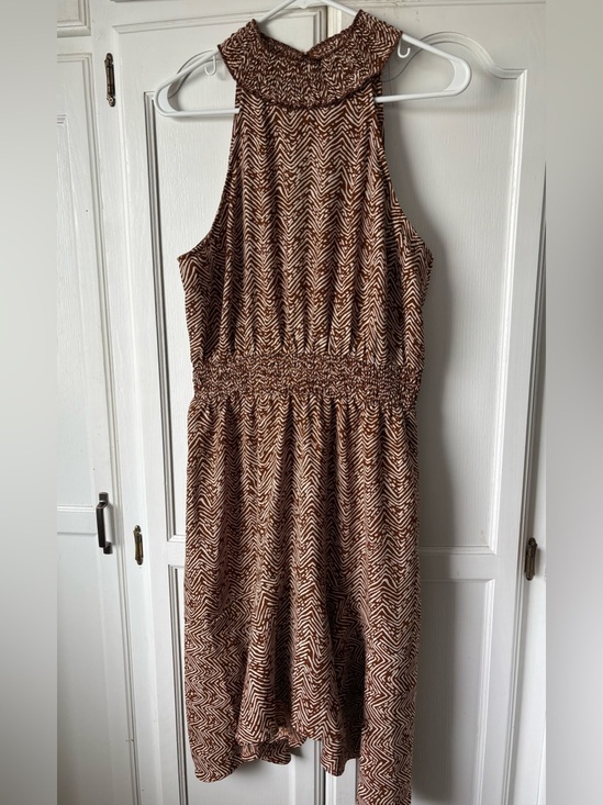 Maurices Dresses & Skirts - Maurices Brown and Cream Patterned Halter Maxi Dress